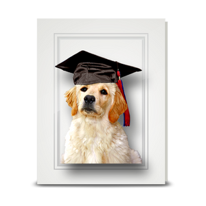 Golden Retriever Puppy, The Graduate - folded card