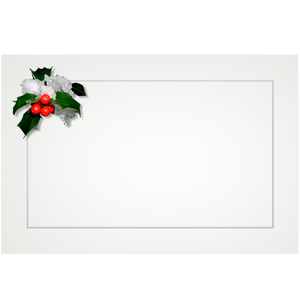 Holly, snowy - flat cards (box of 10)