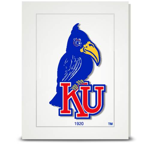 KU Jayhawk 1920 - folded card