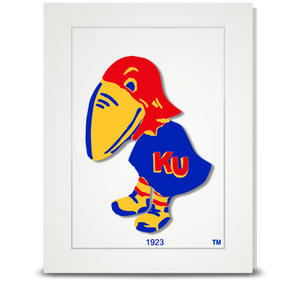 KU Jayhawk 1923 - folded card