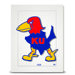 KU Jayhawk 1929 - folded card