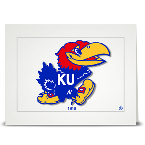 KU Jayhawk 1946 - folded card