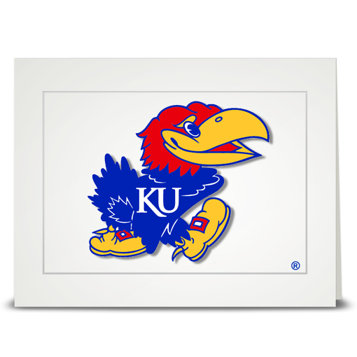 KU Current Jayhawk - folded card