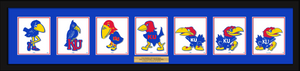 NATIONAL CHAMPIONS 2022 Jayhawk Historical Evolution plate – framed