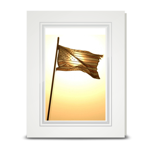 Flag, Desert - folded card