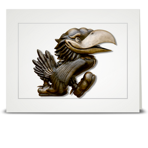 Jayhawk Kivisto Field statue - folded card