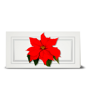 Poinsettia, red - gift tag